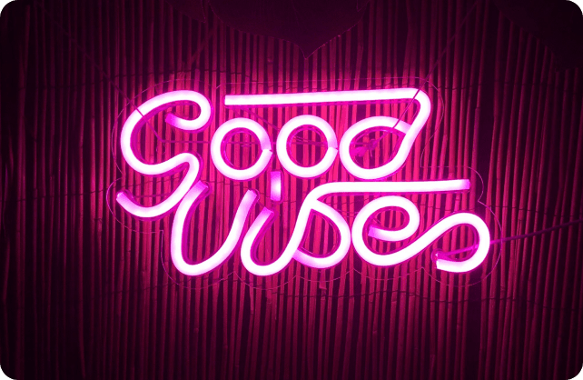 Good Vibes neon sign